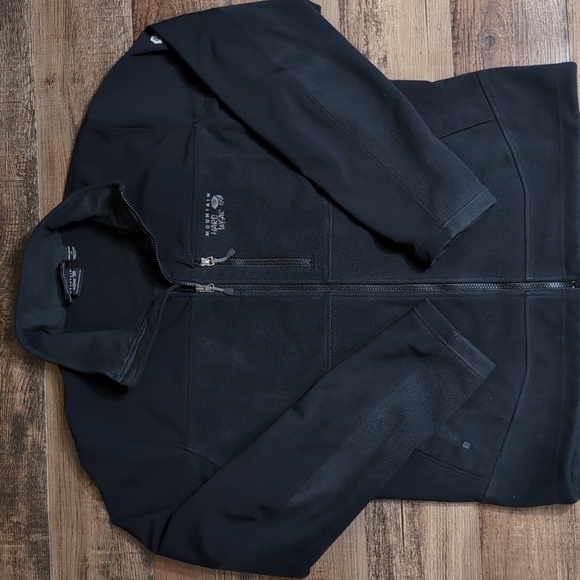 Mountain Hardwear Mountain Tech Fleece Jacket Size Large in Black - Picture 1 of 11